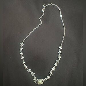 Coach Silver Floral Necklace